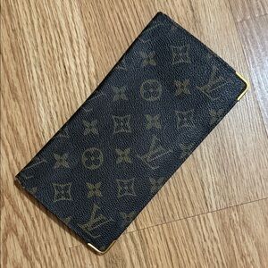 Vintage Louis Vuitton Black and Gold Monogram Clutch